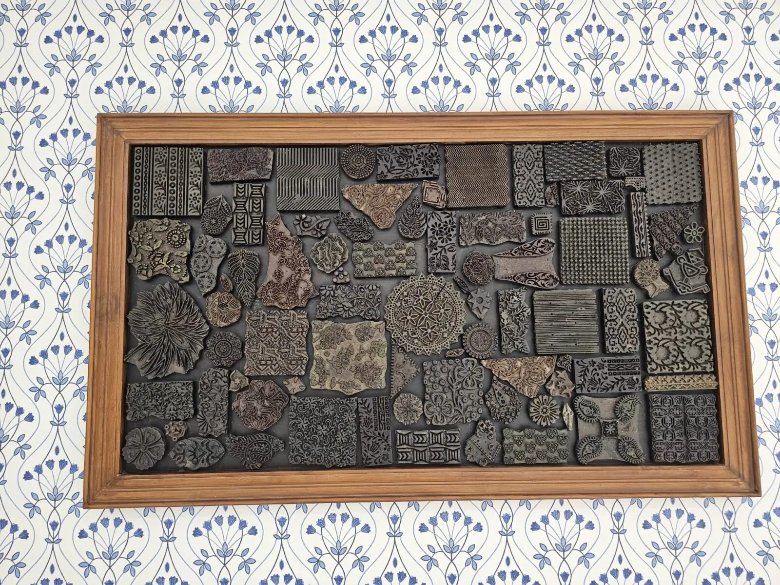 Wooden stamping blocks used for marking documents
