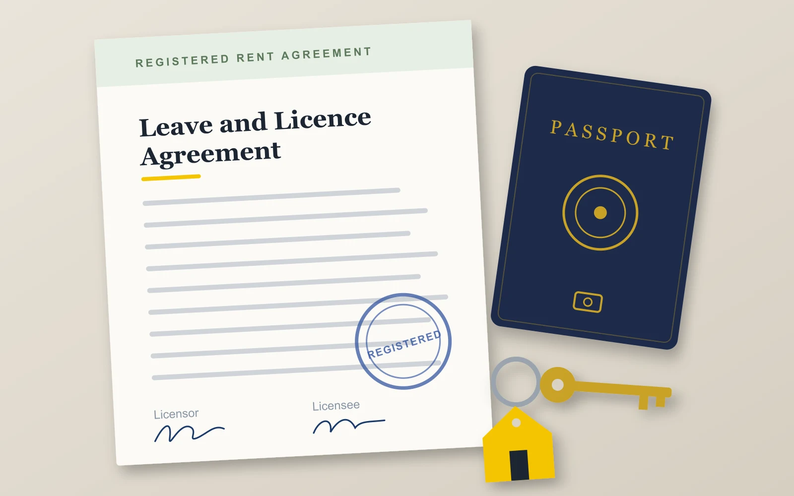Registered leave and licence rent agreement, house keys and a passport: address proof for a passport in Pune